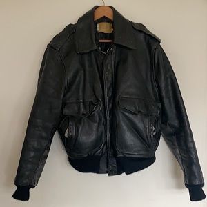 Vintage Schott Leather Bomber Jacket